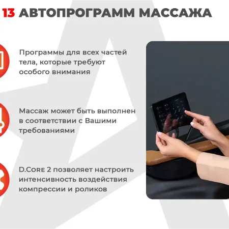 Ультра премиум массажное кресло D_Core 2 Черный