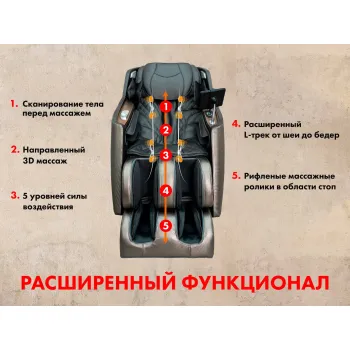 Массажное кресло FUJIMO KENKO Графит