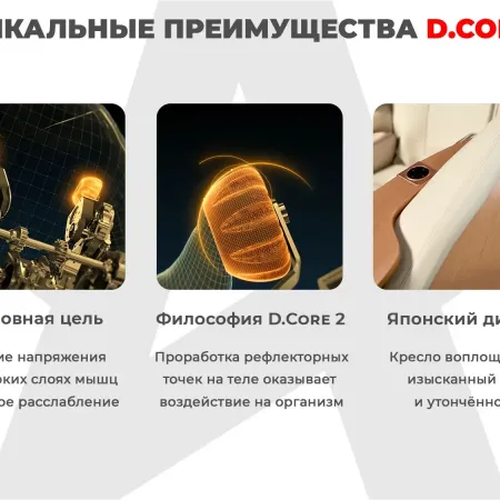 Ультра премиум массажное кресло D_Core 2 Черный